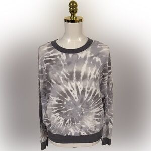 ❤️Victoria’s Secret PINK Gray Tie-Dye Mesh Long Sleeve Top Size M EUC